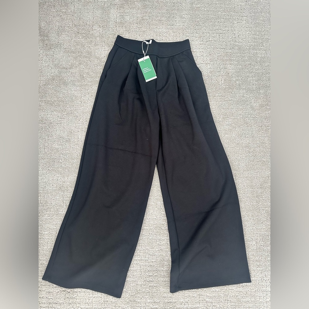 HALARA Elegant Black Wide-Leg Pants